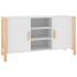 Aparador de madera contrachapada blanco 107x38x60
