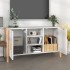 Aparador de madera contrachapada blanco 107x38x60