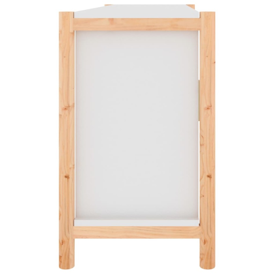 Aparador de madera contrachapada blanco 107x38x60