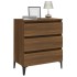 Aparador de madera contrachapada roble marrón 60x35x69