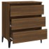 Aparador de madera contrachapada roble marrón 60x35x69