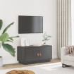 Mueble de TV de madera maciza de pino gris 80x34x40 cm