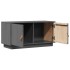 Mueble de TV de madera maciza de pino gris 80x34x40