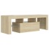 Mueble de TV con luces LED roble Sonoma 120x35x40