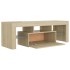 Mueble de TV con luces LED roble Sonoma 120x35x40