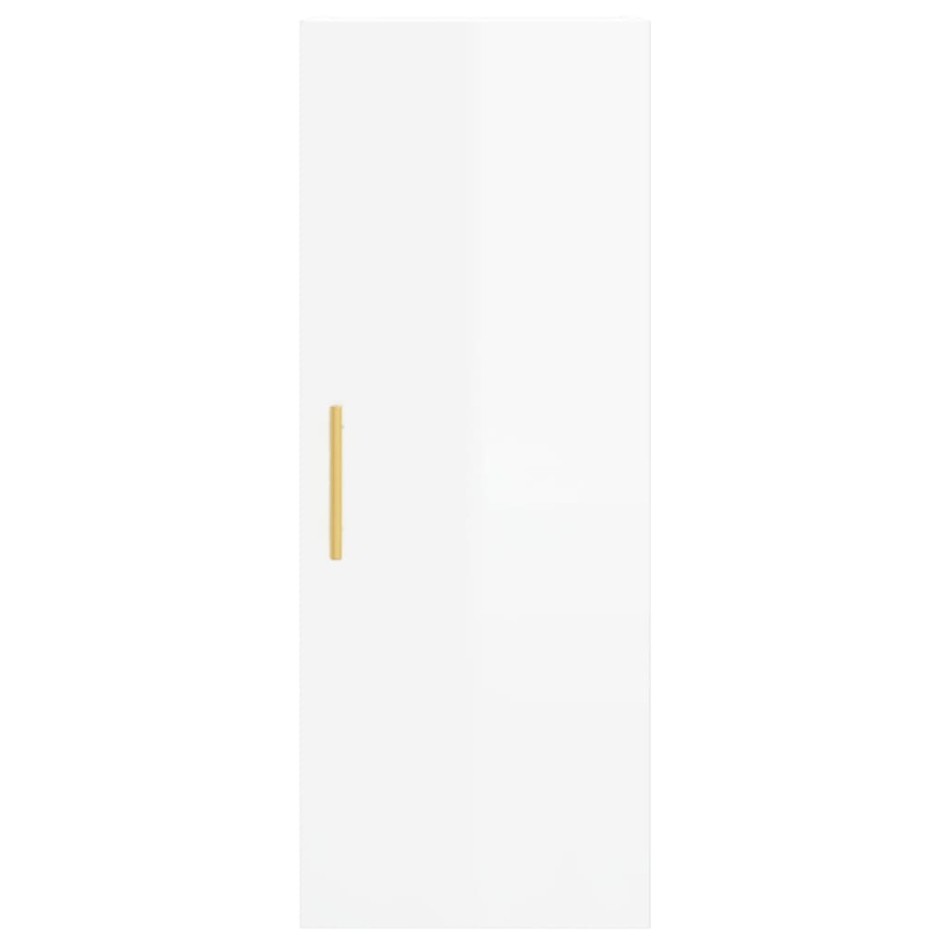 Armario de pared blanco brillante 34,5x34x90