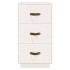 Mesita de noche madera maciza de pino blanco 40x40x75