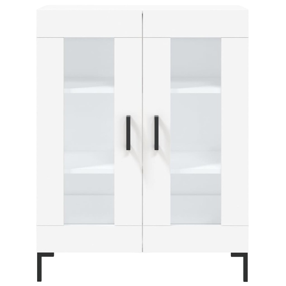 Aparador de madera de ingeniería blanco 69,5x34x90