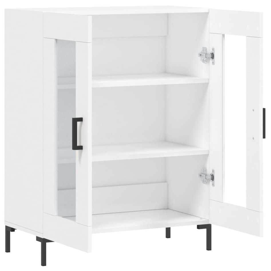 Aparador de madera de ingeniería blanco 69,5x34x90