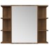 Armario con espejo baño madera marrón roble 80x20,5x64