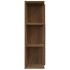 Armario con espejo baño madera marrón roble 80x20,5x64