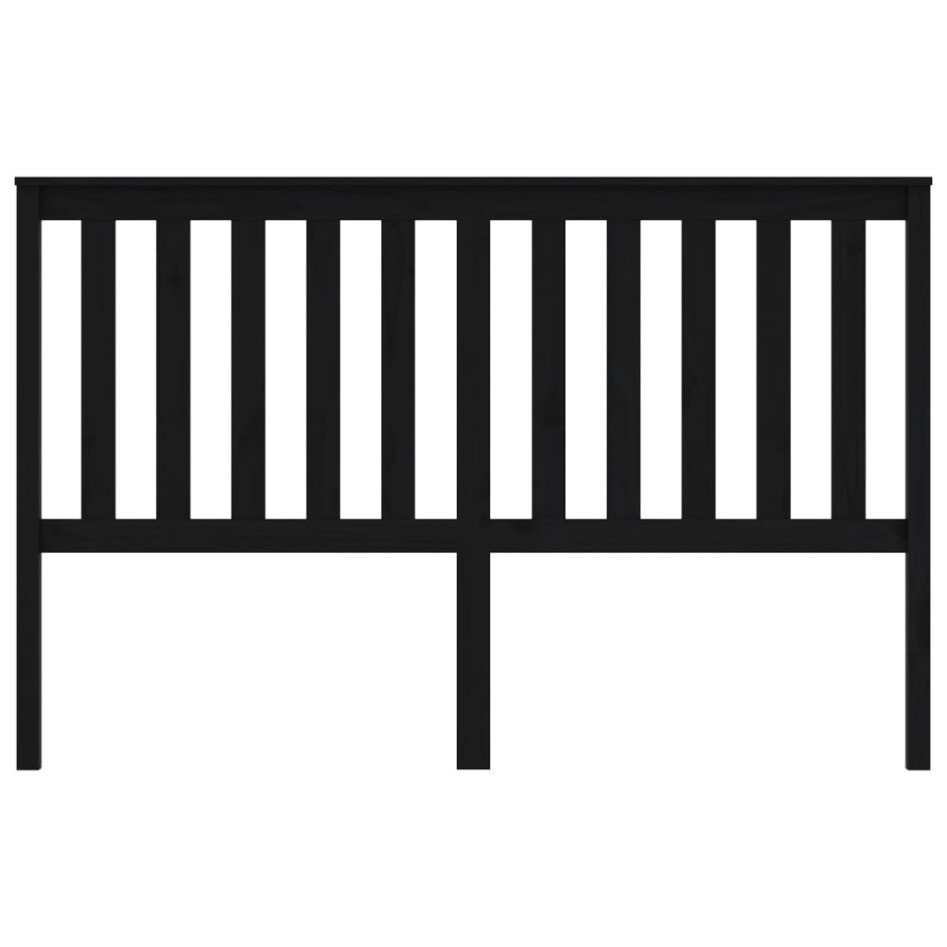 Cabecero de cama madera maciza de pino negro 166x4x100