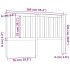 Cabecero de cama madera maciza de pino negro 166x4x100