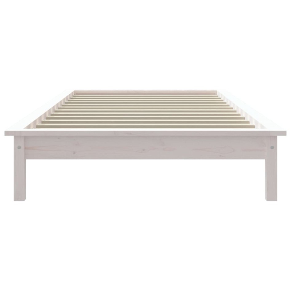 Estructura de cama madera maciza de pino blanco 90x200