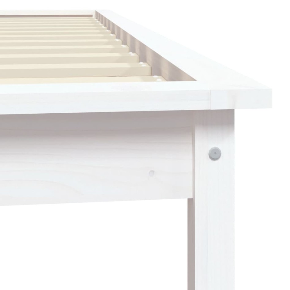 Estructura de cama madera maciza de pino blanco 90x200
