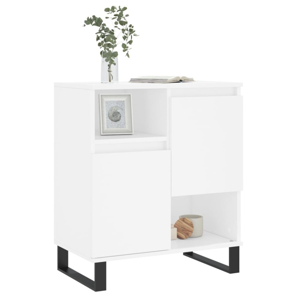 Aparador de madera contrachapada blanco 60x35x70