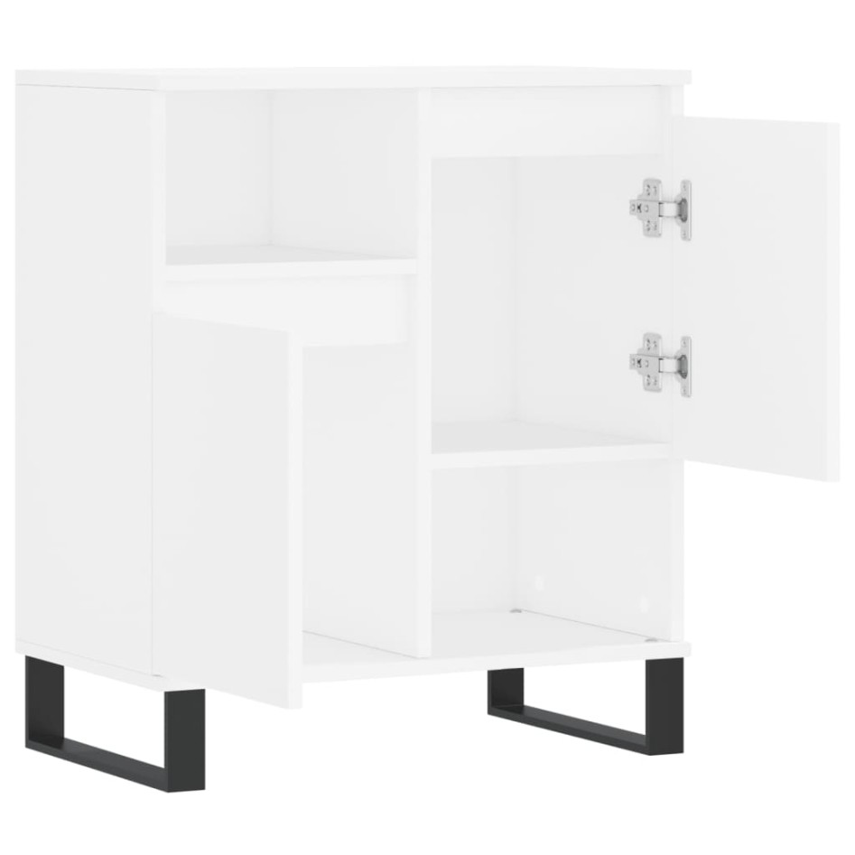 Aparador de madera contrachapada blanco 60x35x70