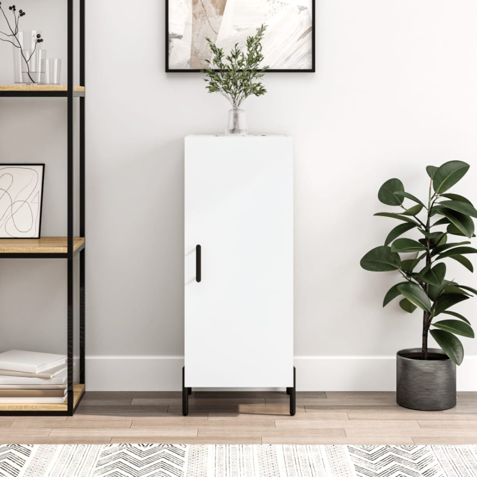 Aparador madera de ingeniería blanco 34,5x34x90