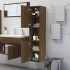 Armario de baño madera de ingeniería marrón roble 30x30x130