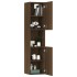 Armario de baño madera de ingeniería marrón roble 30x30x130