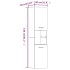 Armario de baño madera de ingeniería marrón roble 30x30x130