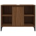 Armario de lavabo madera contrachapada marrón roble 80x33x60