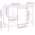 Armario de lavabo madera contrachapada marrón roble 80x33x60