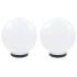 Juego de lámparas de bola LED 2 piezas esféricas 25 cm
