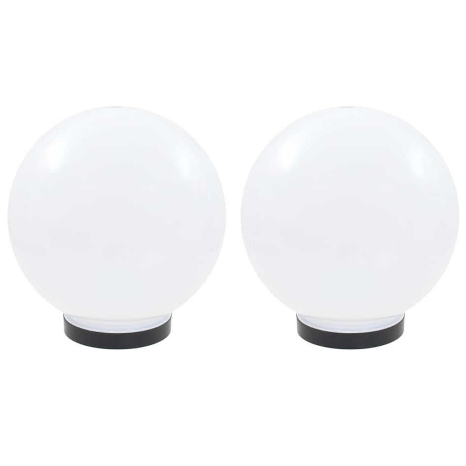 Juego de lámparas de bola LED 2 piezas esféricas 25 cm