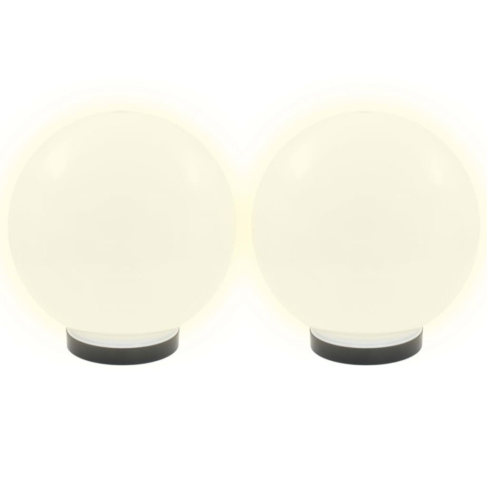 Juego de lámparas de bola LED 2 piezas esféricas 25 cm