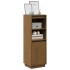 Aparador alto de madera maciza de pino marrón miel 37x34x110