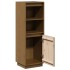 Aparador alto de madera maciza de pino marrón miel 37x34x110