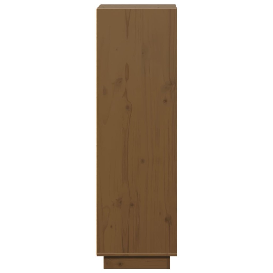 Aparador alto de madera maciza de pino marrón miel 37x34x110