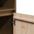Aparador alto de madera maciza de pino marrón miel 37x34x110