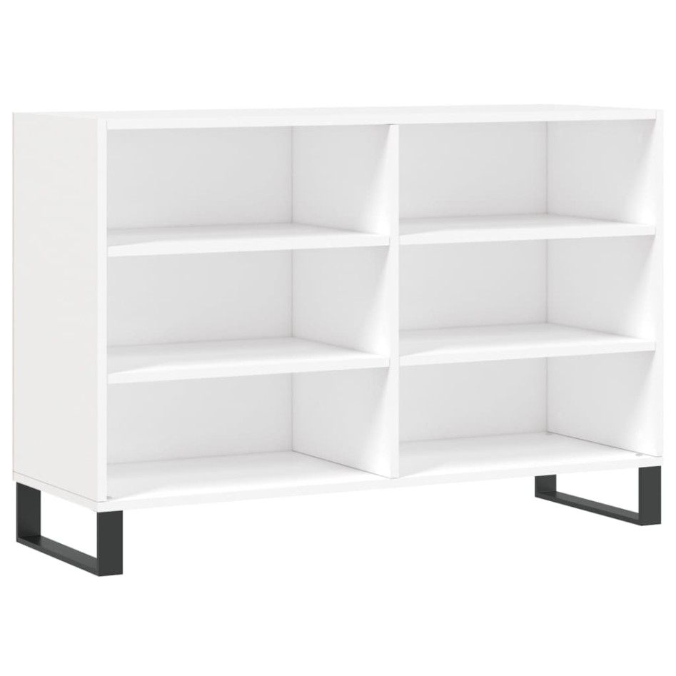 Aparador de madera de ingeniería blanco 103,5x35x70