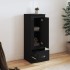 Aparador alto madera contrachapada negro 36x35,5x103,5