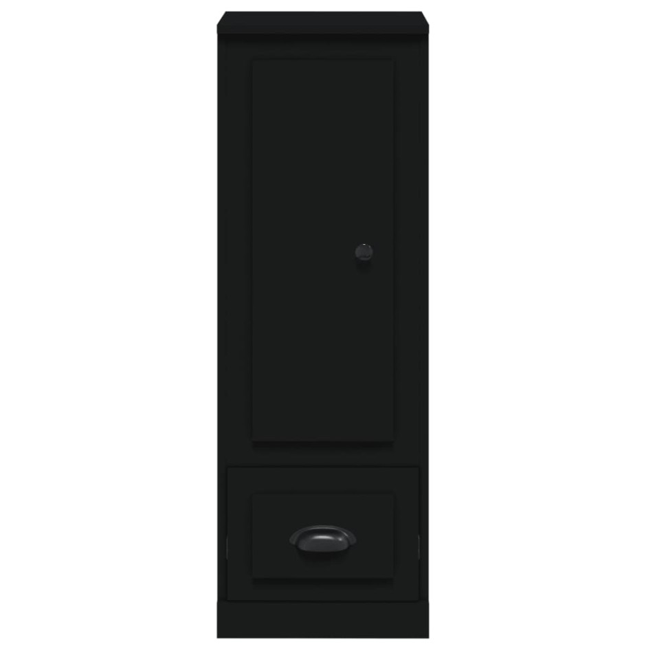 Aparador alto madera contrachapada negro 36x35,5x103,5