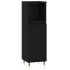 Armario de baño madera contrachapada negro 30x30x100