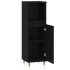 Armario de baño madera contrachapada negro 30x30x100