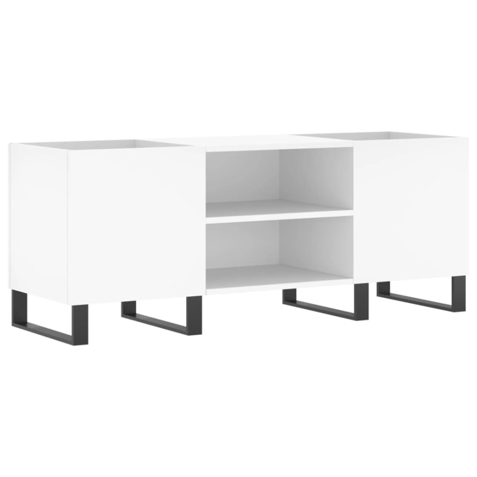 Mueble para discos madera contrachapada blanco 121x38x48