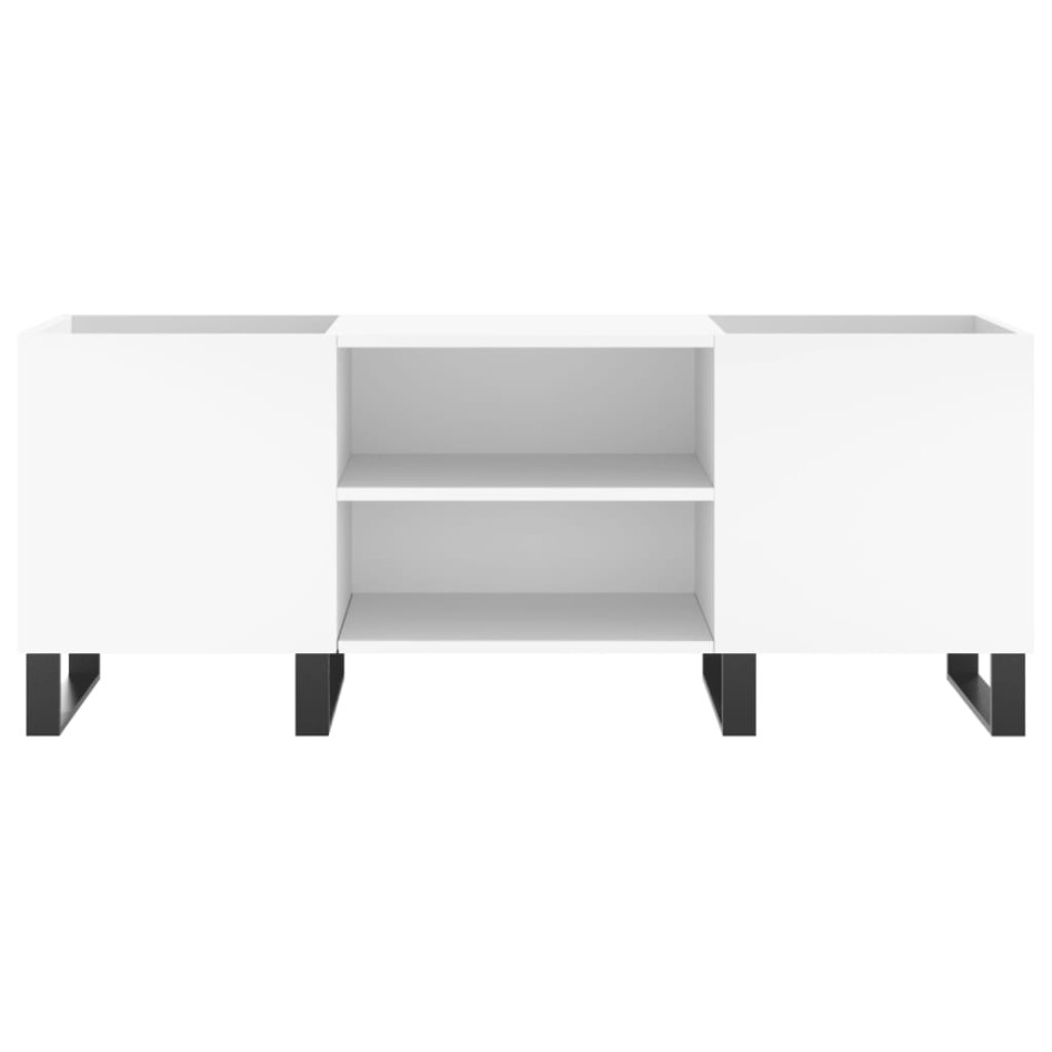 Mueble para discos madera contrachapada blanco 121x38x48