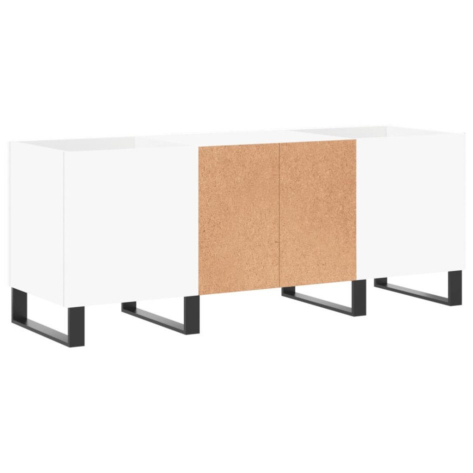 Mueble para discos madera contrachapada blanco 121x38x48