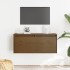 Armario de pared madera maciza de pino marrón miel 80x30x35