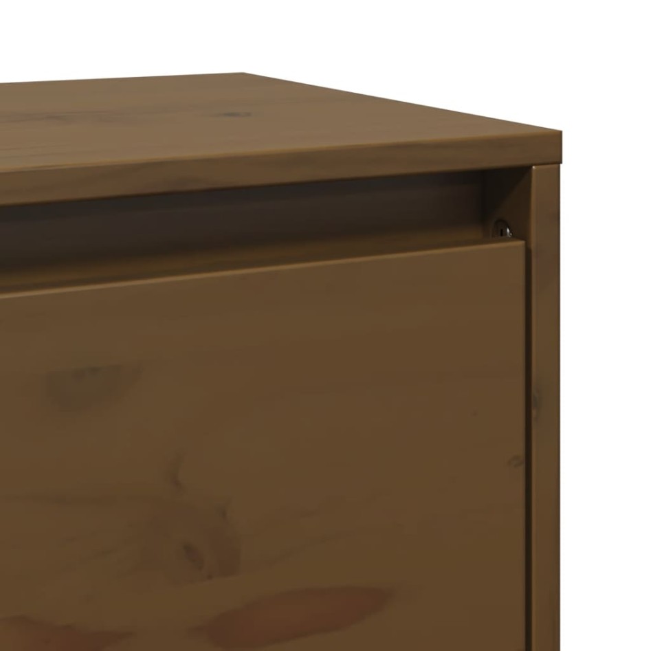 Armario de pared madera maciza de pino marrón miel 80x30x35