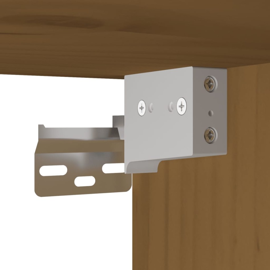 Armario de pared madera maciza de pino marrón miel 80x30x35