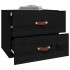 Mesita de noche de pared negro 50x36x40