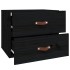Mesita de noche de pared negro 50x36x40