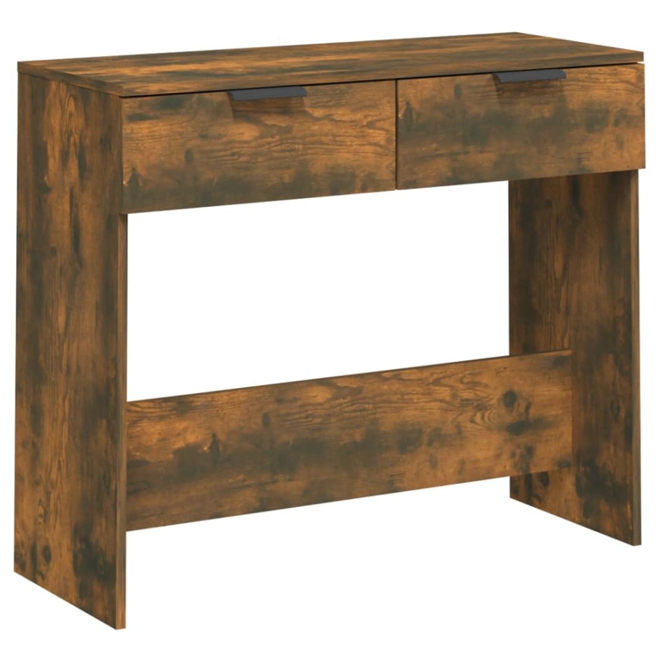 Mesa consola madera contrachapada roble ahumado 90x36x75