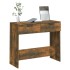 Mesa consola madera contrachapada roble ahumado 90x36x75