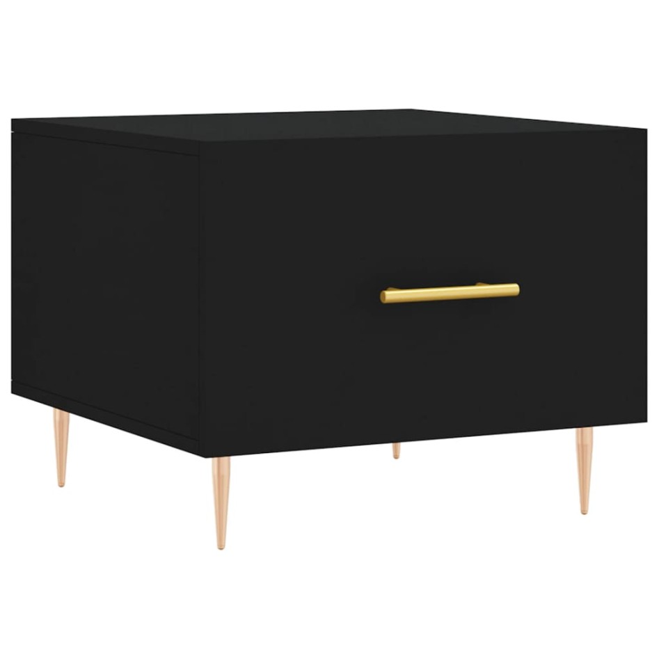 Mesas de centro 2 uds madera de ingeniería negro 50x50x40